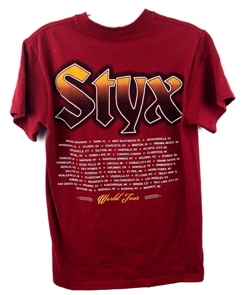 Unisex Styx World Tour Tshirt Size Small Etsy