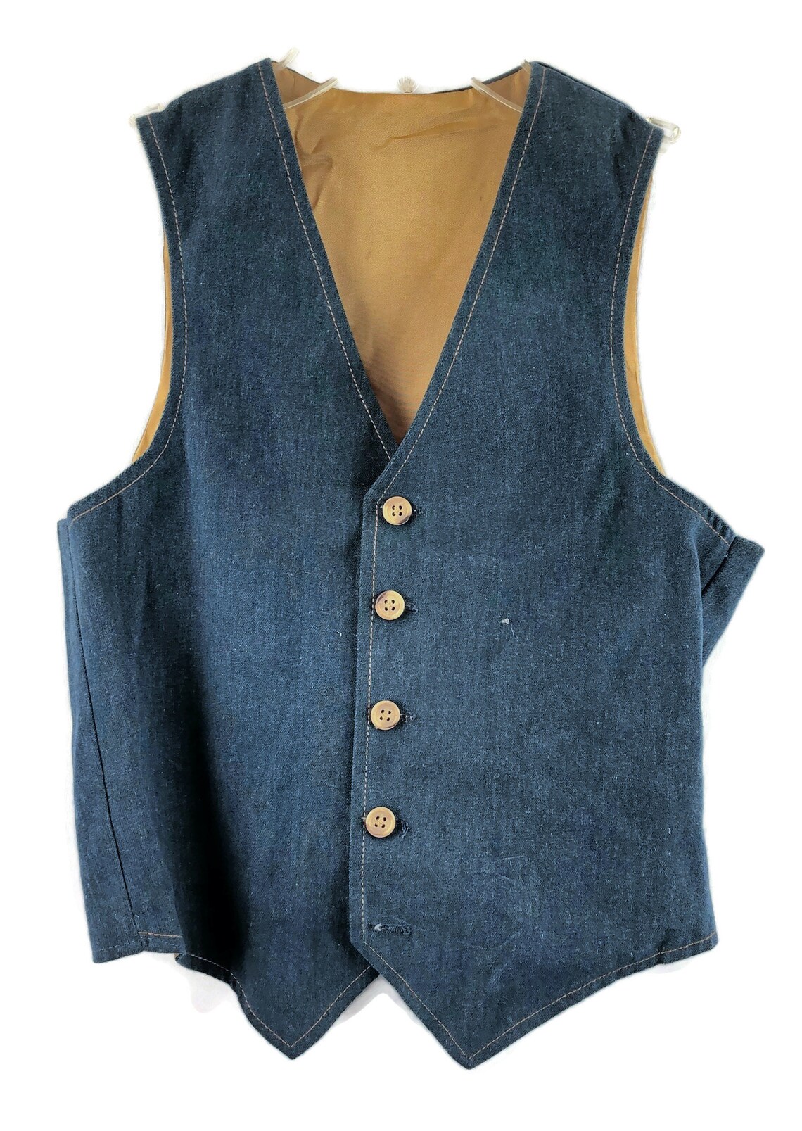 Vintage Ladies Denim Button Up Vest Sz S | Etsy