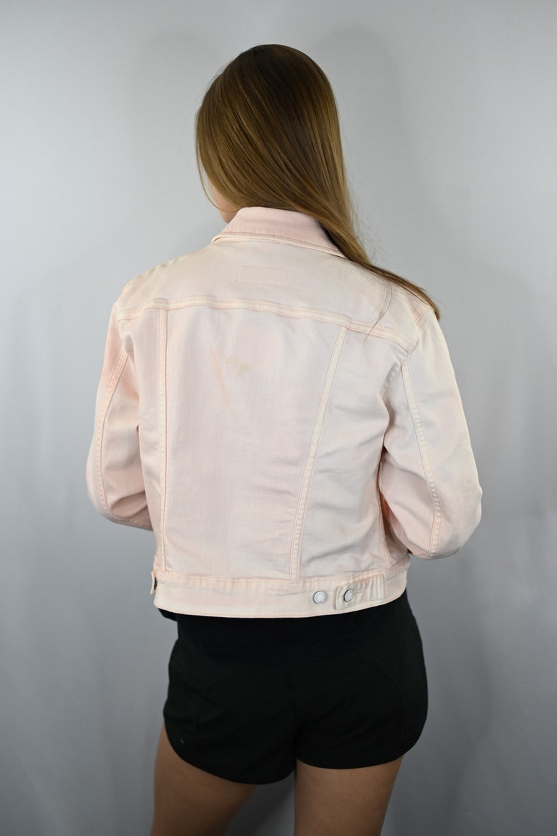 Levi's AcidWash Light Pink Jean Jacket Sz XL Etsy