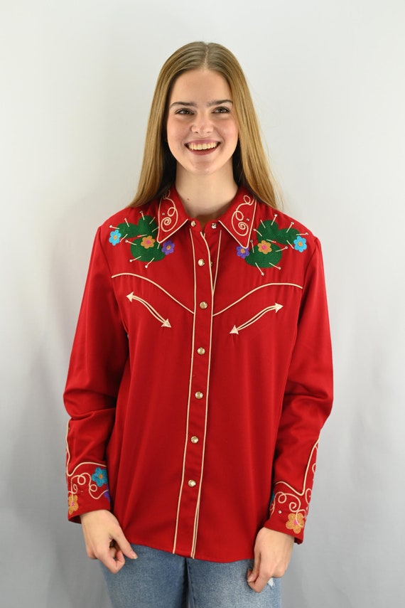 Vintage Scully Women's Embroidered Floral Western