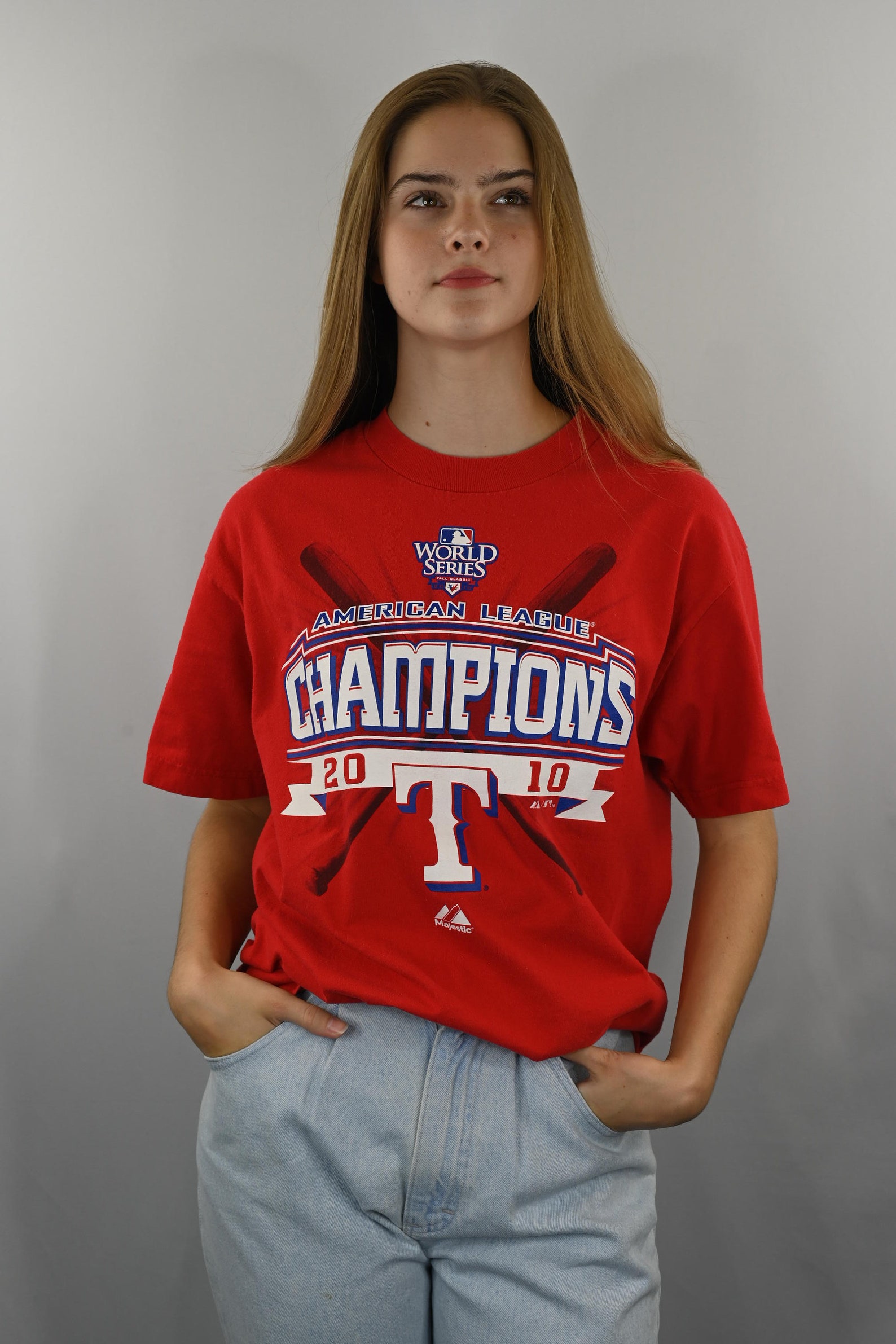 Texas Rangers 2010 World Series Red Cotton TShirt Taille M Etsy