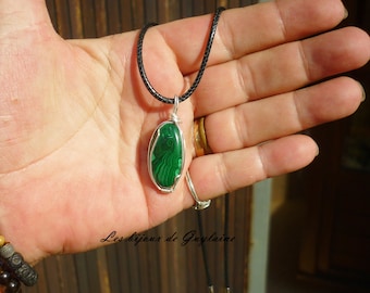 malachite pendant, talisman, amulet