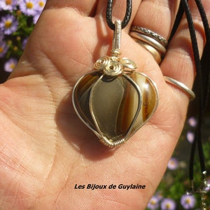 polychrome jasper heart pendant, talisman, amulet