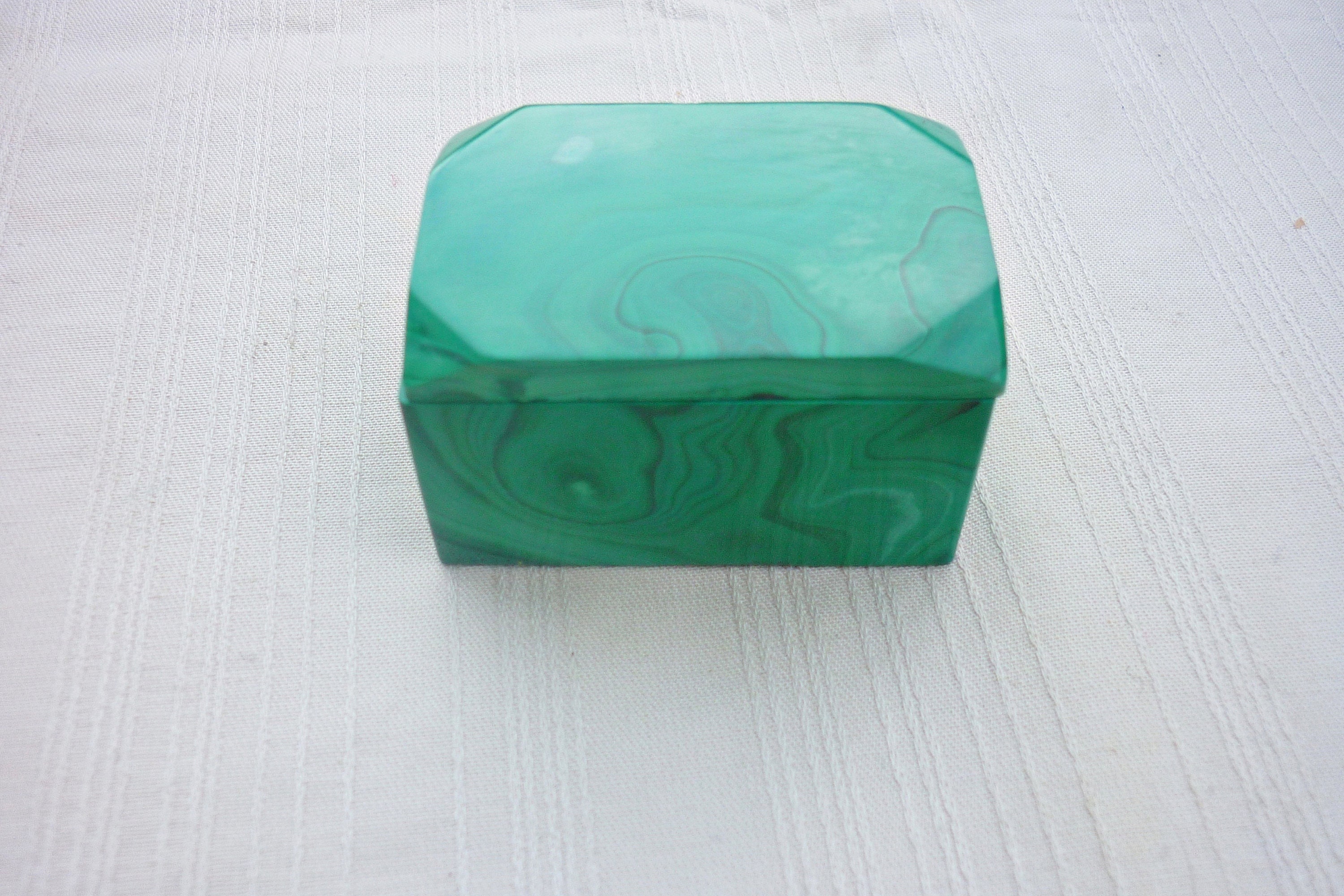 Mini Boite en Pierre Malachite Mini Box Gemstone