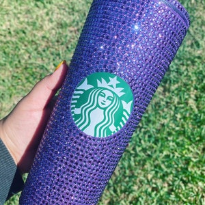 Custom Glitter Rhinestone 24oz Starbucks Acrylic Tumbler by UscCreations