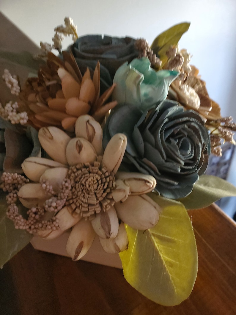 Sola Wood Flower Blue Arrangement Sola Bouquet Blue and Etsy