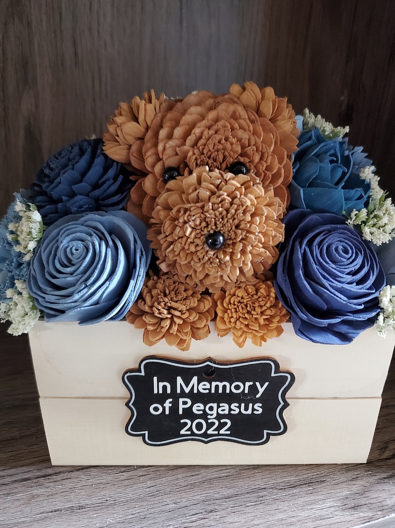 Flower Dog Dog Flower Arrangement Loss of Dog Dog Birthday Etsy