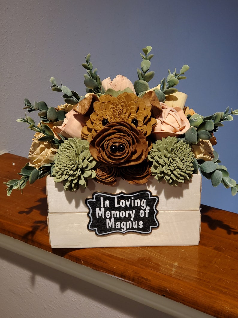 Flower Dog Dog Flower Arrangement Loss of Dog Dog Birthday Etsy