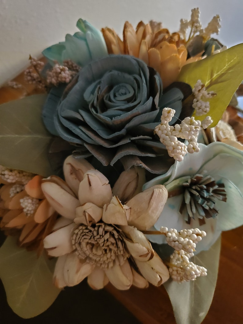 Sola Wood Flower Blue Arrangement Sola Bouquet Blue and Etsy