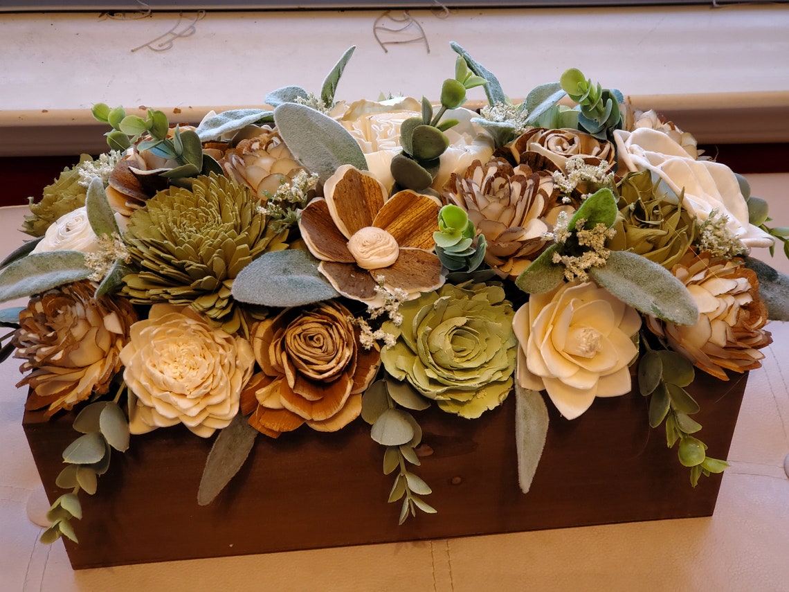 natural-greenery-arrangement-sage-and-cream-bouquet-natural-etsy