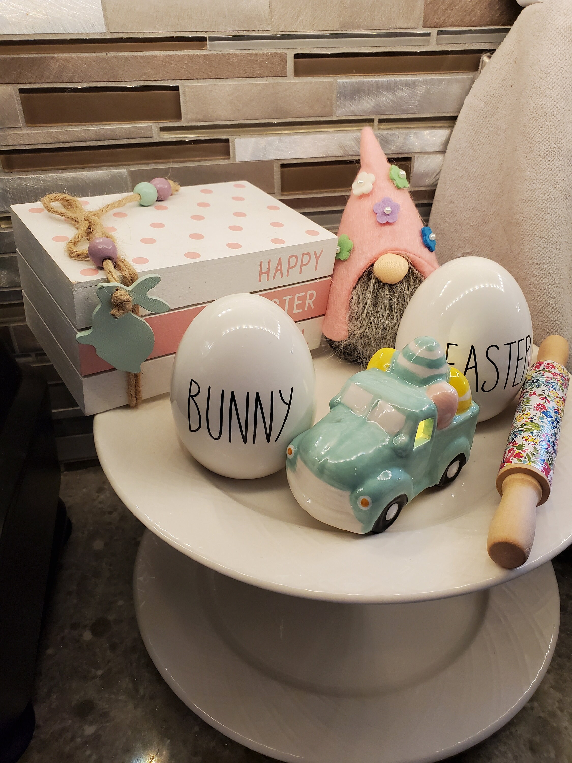 Mini tiered tray Easter decor Tiered tray Easter gnome ...