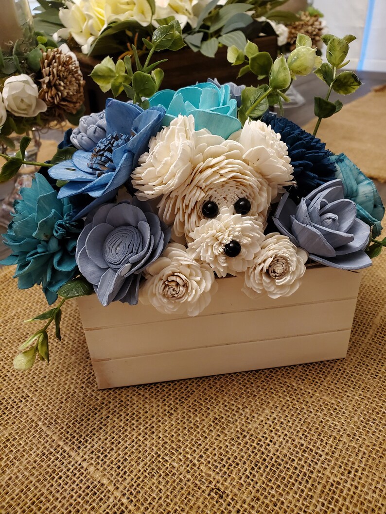 Flower Dog Dog flower arrangement loss of Dog dog birthday Etsy