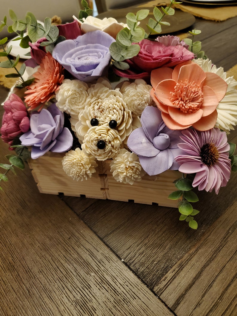 Flower Dog Dog flower arrangement loss of Dog dog birthday Etsy