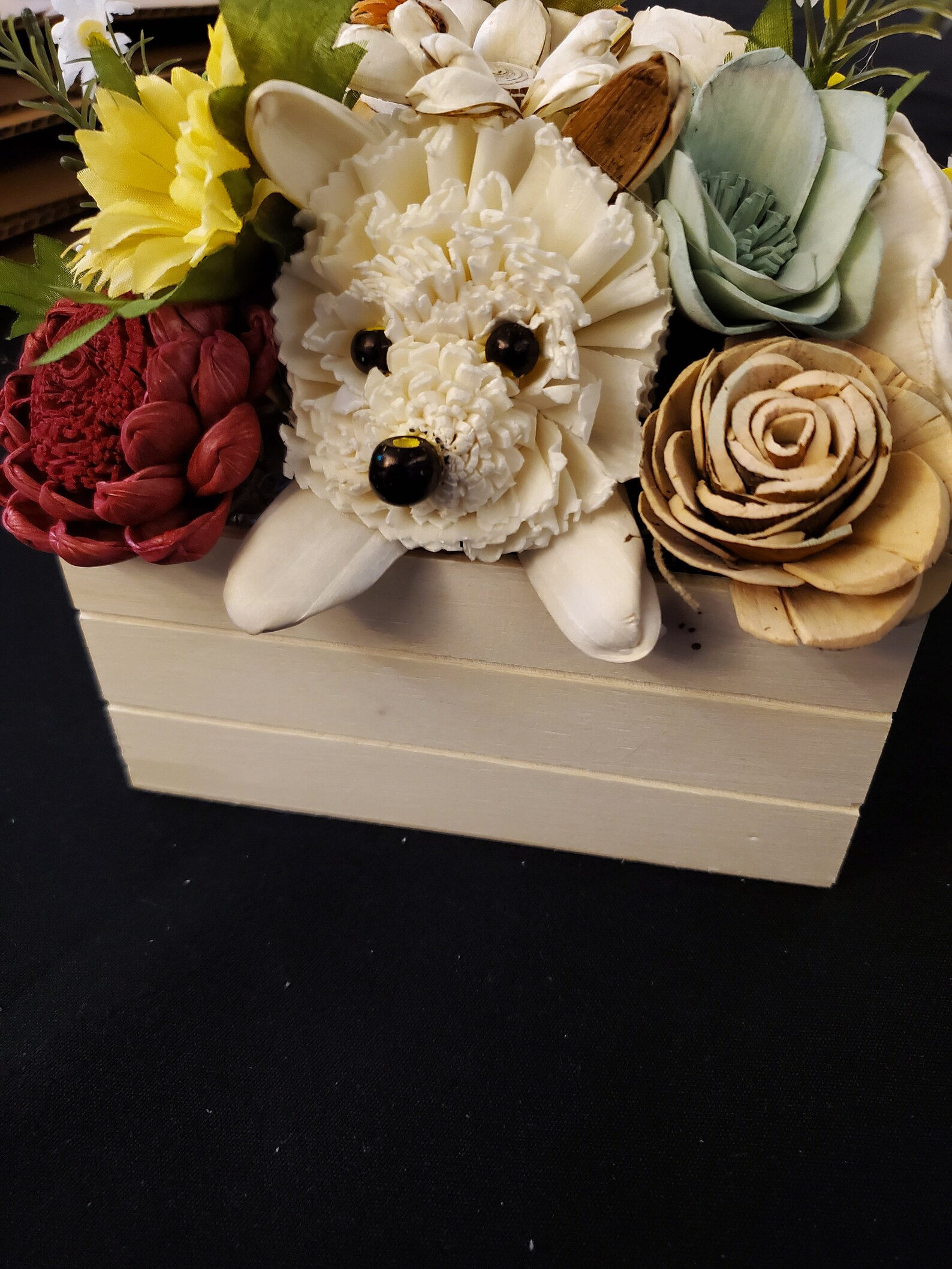 Puppy Flower Bouquet Dog lover birthday gift Loss of pet Etsy