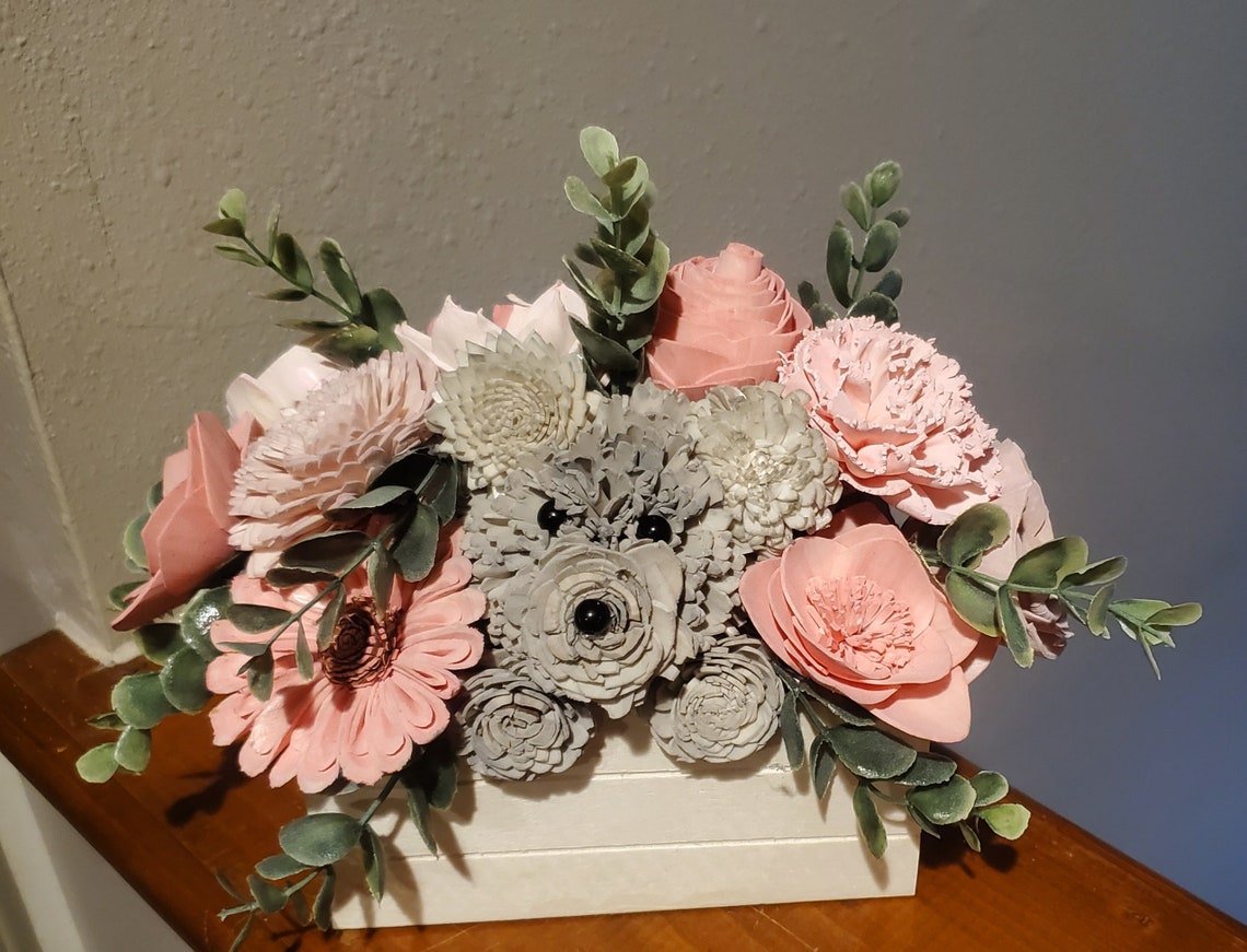 Flower Dog Dog flower arrangement loss of Dog dog birthday Etsy