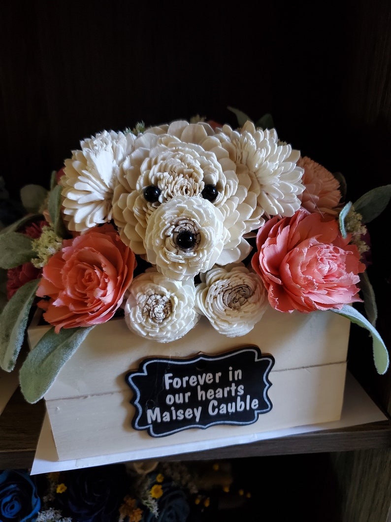 Flower Dog Dog Flower Arrangement Loss of Dog Dog Birthday Etsy