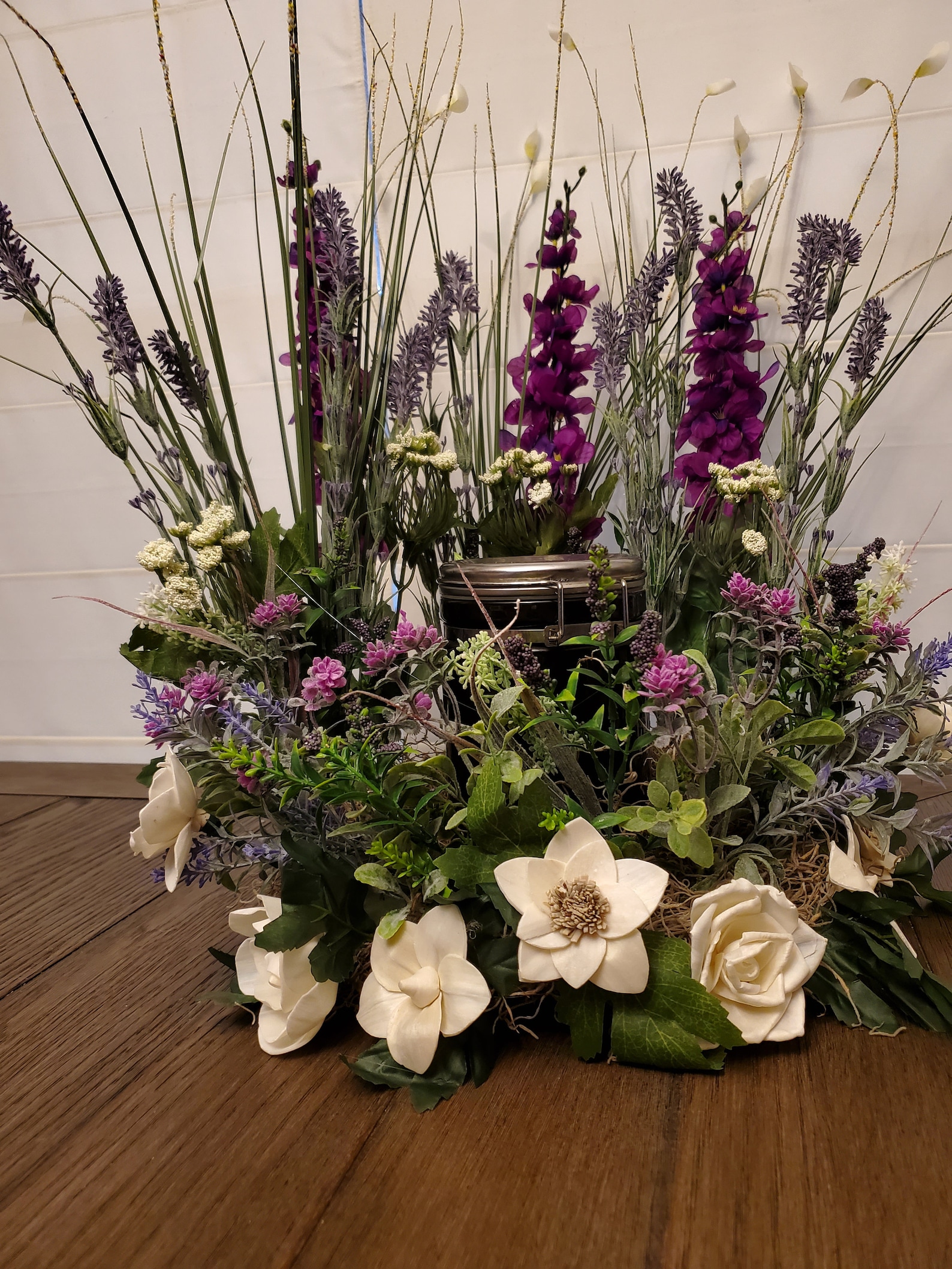 Urn Arrangement for Memorial Service Funeral Flowers for Urn Etsy