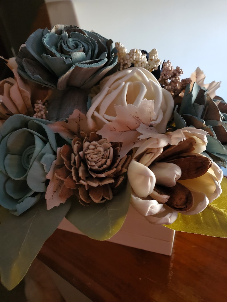 Sola Wood Flower Blue Arrangement Sola Bouquet Blue and Etsy