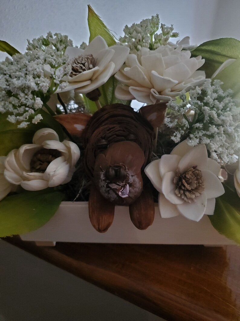 Puppy Flower Bouquet Dog lover birthday gift Loss of pet Etsy