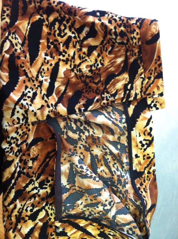 Vintage handmade leopard print skirt - image 2