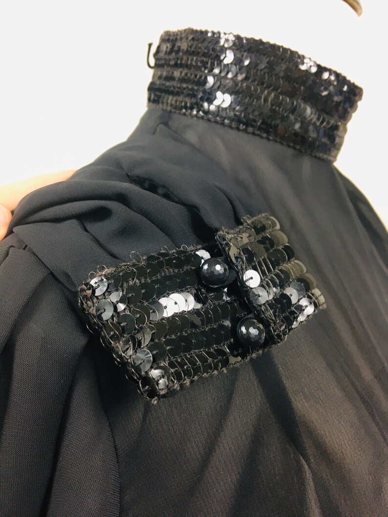 Oscar De La Renta Sheer Sequin Blouse