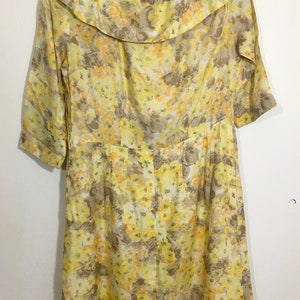 Vintage handmade mustard floral dress