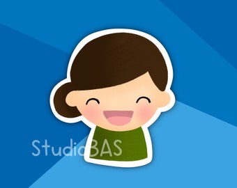 Happy Girl Sticker