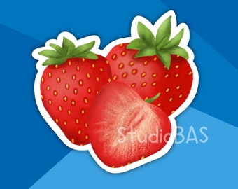 Strawberries Vinyl Sticker