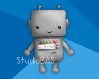 Robot Vinyl Sticker