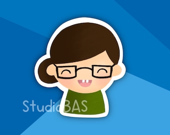 Nerdy Girl Sticker