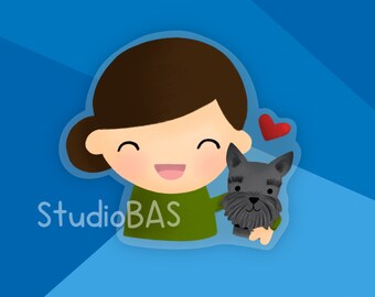 Love My Schnauzer Vinyl Sticker