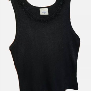 Vintage 1990s Etam Beaded Cocktail Vest Top