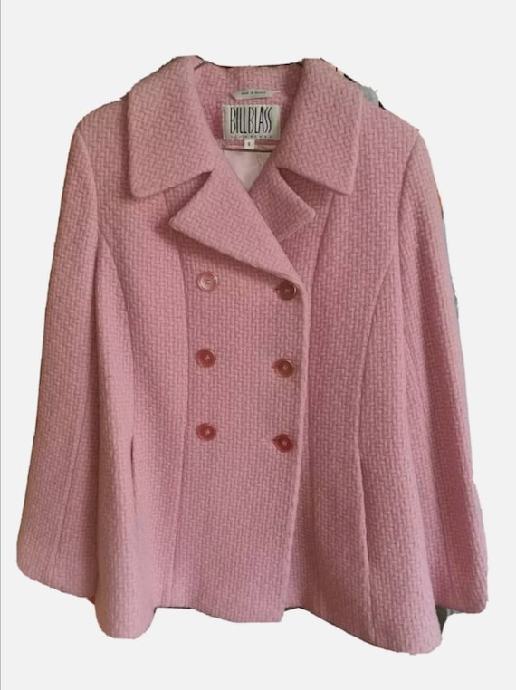 Vintage Bill Blass Signature Pink Wool Coat Etsy Canada