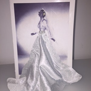 Beautiful Handmade Retro Greeting Card Bridal image 1