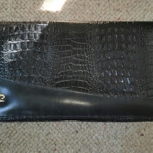 Vintage 70s Leather Pierre Cardin Alligator Handbag