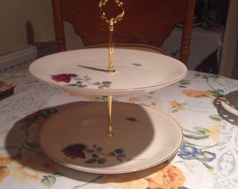 Handmade Cake Stand - Vintage Plates