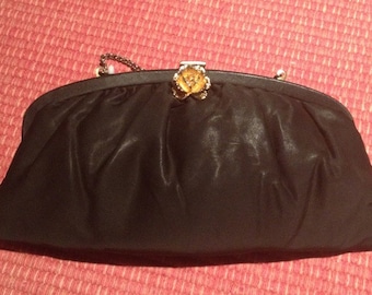 Vintage Black Evening Purse Handbag