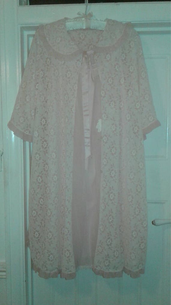 Vintage 60s Peignoir Nightdress Robe Set - image 1