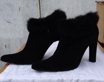 Vintage Bertie Fur Trimmed Boots WOW