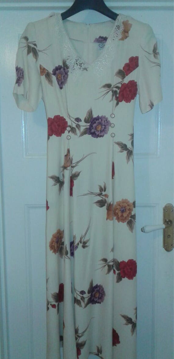 Vintage 80s does 40s Floral Dress