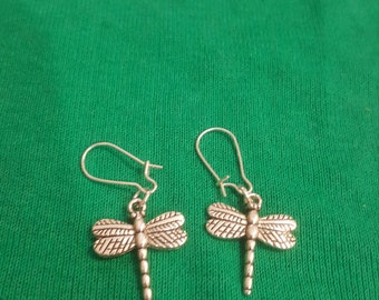 Dragonfly silver earrings, jewelry
