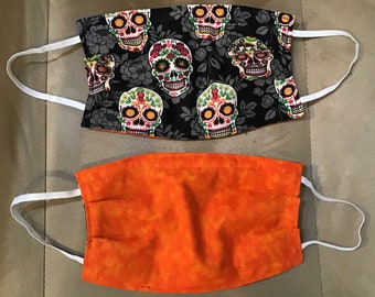Sugar skull face mask-Dio de las Muertos masks-Day of the Dead
