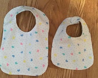 Flannel baby bibs-doll bibs-drool bibs-washable-baby shower gift
