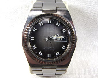 Relógio Automático Vintage Masculino Austin Premier: Movimento Suíço, Aço Escovado