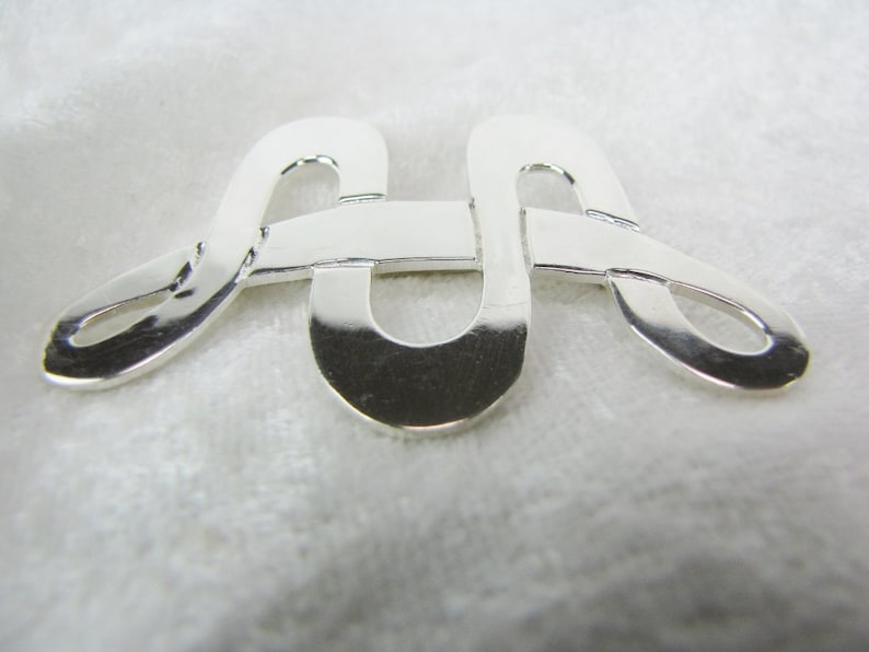 Unique Large Geometric Artisan Statement Brooch Vintage Sterling Silver Modernist Collar Infinity Brooch Pin Fine Mexican Jewelry