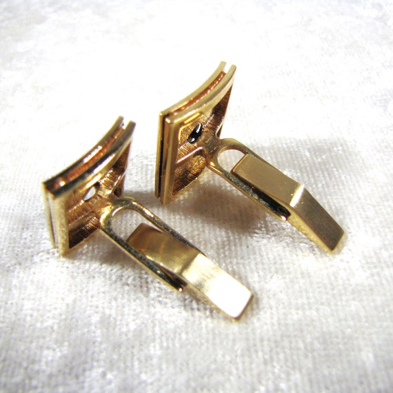 Elegant Mens Luxury Art Deco Cufflinks, Square 14… - image 2