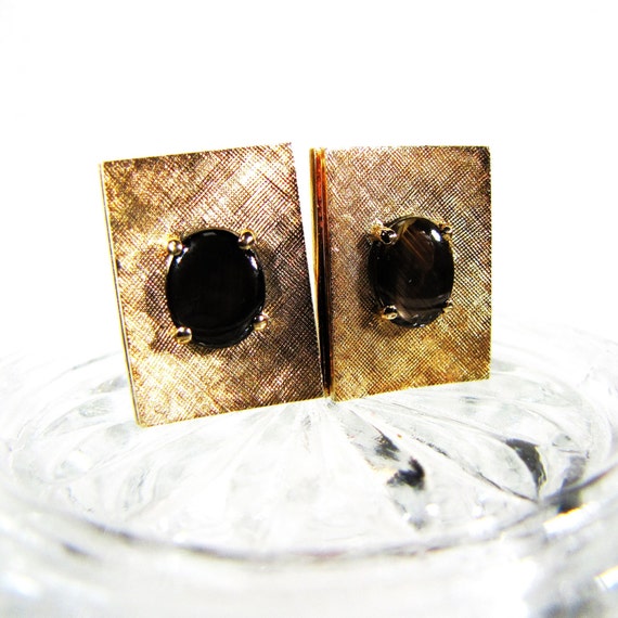 Elegant Mens Luxury Art Deco Cufflinks, Square 14… - image 4