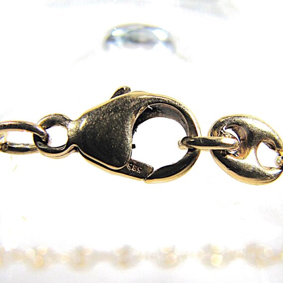 14K Solid Gold Link Bracelet, Unique Anchor or Ma… - image 10