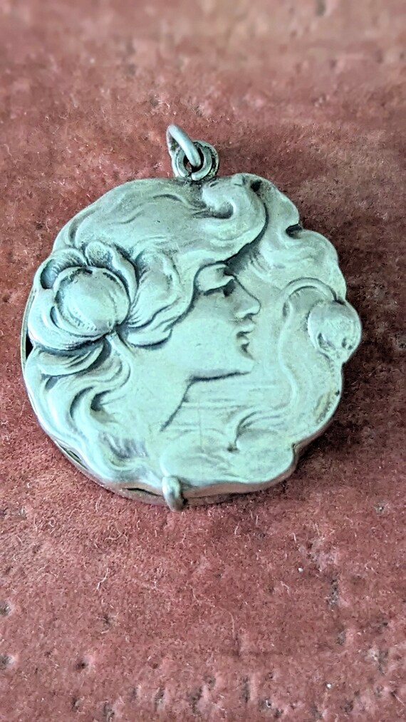 Antique Jugendstil/Art Nouveau 900 Silver Sliding 