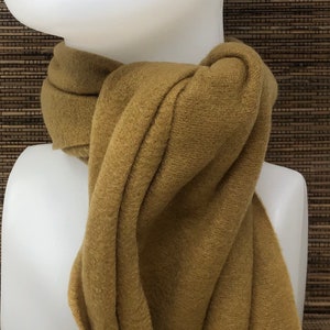 Mustard Scarf Women, Soft Scarf,Yellow mustard scarf, Polyester scarf handmade, Blanket scarf gentle, Blanket Scarf Wrap, Knit Scarf women image 1